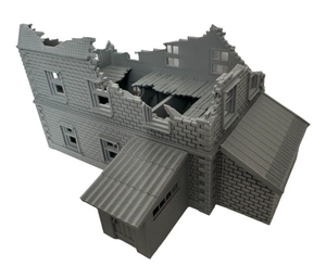 28mm Ruined Farm House Tabletop Terrain Wargaming Buildings Destroyed Farmhouse