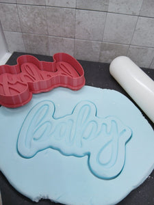 Baby Wording Cookie Cutter 3D Printed Biscuit Stamp Fondant Icing Cake Decor