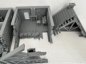 Destroyed Farmhouse Field HQ Command Centre Ruins Wargaming Building 28mm