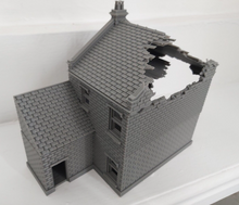 Load image into Gallery viewer, Destroyed 28mm Detached House with Shed Wargaming Building Tabletop Gaming
