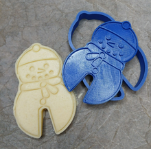 Load image into Gallery viewer, Snowman Mug Hugger Topper Cookie Cutter 3D Printed Biscuit Stamp Fondant2
