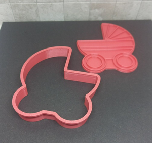 Baby Pram Pushchair Cookie Cutter 3D Printed Biscuit Stamp Fondant Baby Shower