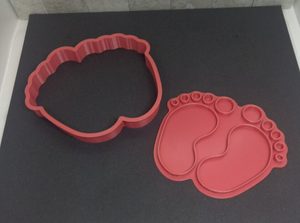 Baby Footprints Cookie Cutter 3D Printed Biscuit Stamp Fondant Baby Shower