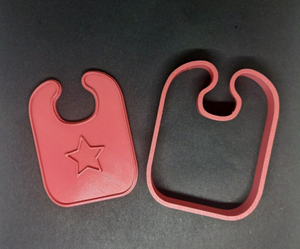 Baby Bib Cookie Cutter 3D Printed Biscuit Stamp Fondant Baby Shower Cake