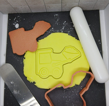 Load image into Gallery viewer, Digger Cookie Cutter 3D Printed Biscuit Stamp Fondant Vehicle Cake Decoration
