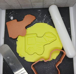 Digger Cookie Cutter 3D Printed Biscuit Stamp Fondant Vehicle Cake Decoration