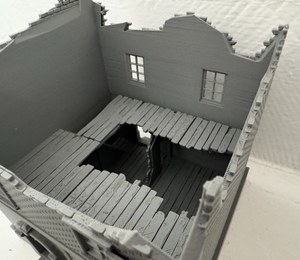 28mm Ruined ex Town House Tabletop Destroyed Wargaming Buildings