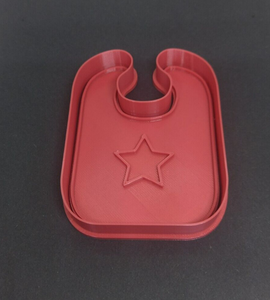 Baby Bib Cookie Cutter 3D Printed Biscuit Stamp Fondant Baby Shower Cake