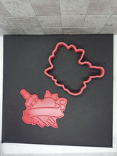Load image into Gallery viewer, Heart with Scroll Cookie Cutter 3D Printed Biscuit Stamp Icing Cake Decoration
