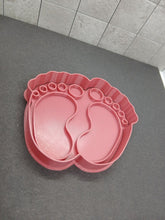 Load image into Gallery viewer, Baby Footprints Cookie Cutter 3D Printed Biscuit Stamp Fondant Baby Shower
