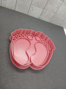 Baby Footprints Cookie Cutter 3D Printed Biscuit Stamp Fondant Baby Shower