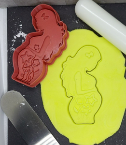 Pregnant Mother Baby Shower  Cookie Cutter 3D Printed Biscuit Stamp Fondant
