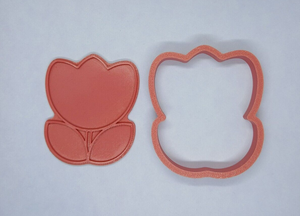 Tulip Cookie Cutter 3DPrinted Flower Biscuit Stamp Fondant Icing Cake Decoration
