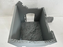 Load image into Gallery viewer, Destroyed Stone Grain Barn Ruins Tabletop Terrain Wargaming Farm Building 28mm
