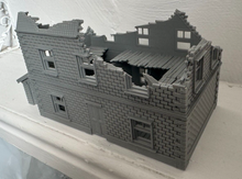 Load image into Gallery viewer, 28mm Ruined Farm House Tabletop Terrain Wargaming Buildings Destroyed Farmhouse
