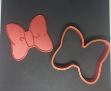 Load image into Gallery viewer, Bow Cookie Cutter Minnie Mouse Inspired 3D Printed Biscuit Stamp Fondant Cake
