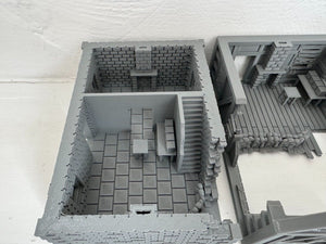 Destroyed Farmhouse Field HQ Command Centre Ruins Wargaming Building 28mm