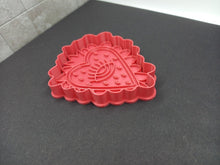 Load image into Gallery viewer, Patterned Heart with Eye Cookie Cutter 3D Printed Biscuit Stamp Fondant Icing
