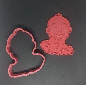 Baby Sitting Cookie Cutter 3D Printed Biscuit Stamp Fondant Baby Shower Cake