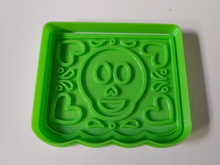 Load image into Gallery viewer, Day of the Dead Halloween 3D Printed Halloween Cookie Cutter Stamp Baking Tool
