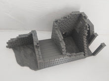 Load image into Gallery viewer, Stepped Stoned Ruins Tabletop Terrain Wargaming Destroyed Building 28mm
