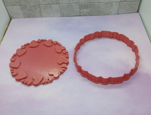 Love Hearts Circular Cookie Cutter 3D Printed Biscuit Stamp Fondant Icing Cake