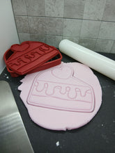 Load image into Gallery viewer, Cake Slice Cookie Cutter 3D Printed Biscuit Stamp Fondant Icing Cake Decoration
