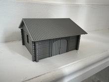 Load image into Gallery viewer, Rural Timber Storage Warehouse Kit Pack Removable Roof Wargaming Building 28mm
