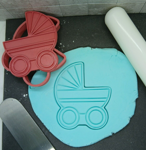 Baby Pram Pushchair Cookie Cutter 3D Printed Biscuit Stamp Fondant Baby Shower