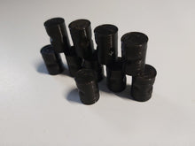 Load image into Gallery viewer, 10 x Oil Drums Dented OO Gauge Models Lineside Railway Scenery Black Barrels
