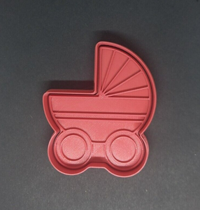 Baby Pram Pushchair Cookie Cutter 3D Printed Biscuit Stamp Fondant Baby Shower