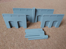 Load image into Gallery viewer, OO Gauge Model Railway Arches Road Bridge Support Wall Sections Retaining Walls
