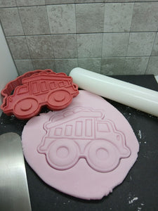 Dump Truck Cookie Cutter 3D Printed Construction Vehicle Biscuit Stamp Fondant