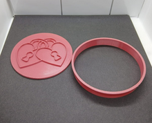 Load image into Gallery viewer, Heart Locks Cookie Cutter 3D Printed Biscuit Stamp Fondant Icing Love
