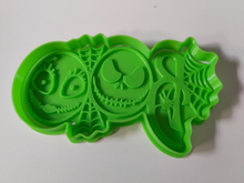 Load image into Gallery viewer, Spider Web Jack O Lantern 3D Printed Halloween Cookie Cutter Stamp Baking Tool
