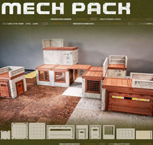 Load image into Gallery viewer, 28mm 32mm Mech Pack Wargaming Layout Terrain Buildings Doors Walkways Barricade1
