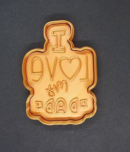 I love my Dad Cookie Cutter 3D Printed Biscuit Stamp Fondant Icing Father's Day