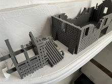 Load image into Gallery viewer, Stone Barn Ruins Tabletop Terrain Wargaming Destroyed Farm Building 28mm
