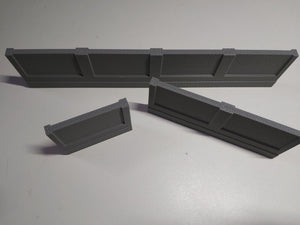 OO Gauge Model Railway Station High Wall Double Sided Detail 3 Different Lengths