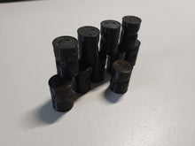 Load image into Gallery viewer, 10 x Oil Drums Dented OO Gauge Models Lineside Railway Scenery Black Barrels
