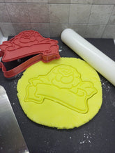 Load image into Gallery viewer, Rose with Scroll Cookie Cutter 3D Printed Biscuit Stamp Icing Cake Decoration
