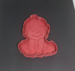 Baby Sitting Cookie Cutter 3D Printed Biscuit Stamp Fondant Baby Shower Cake