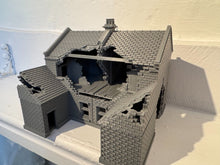 Load image into Gallery viewer, Ruined English Houses Victorian 28mm WW2 Tabletop Terrain Wargaming Buildings V1
