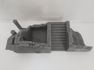 Stepped Stoned Ruins Tabletop Terrain Wargaming Destroyed Building 28mm