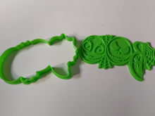 Load image into Gallery viewer, Spider Web Jack O Lantern 3D Printed Halloween Cookie Cutter Stamp Baking Tool
