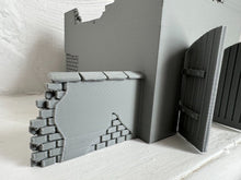 Load image into Gallery viewer, Destroyed Stone Grain Barn Ruins Tabletop Terrain Wargaming Farm Building 28mm
