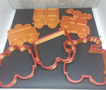Load image into Gallery viewer, Train Steam Engine Cookie Cutter 3DPrinted Flower Biscuit Stamp Fondant Decor
