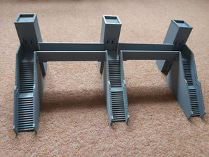 TT120 Gauge Model Railway Station Platform Footbridge with Lifts Double Walkway