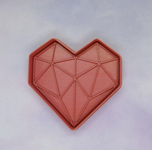 Load image into Gallery viewer, Geometric Heart Cookie Cutter 3D Printed Biscuit Stamp Fondant Icing Cake Love
