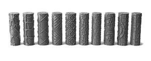 Texture Roller Sets for Wargaming Base Clay Polymer Building Walls or Floors Set 25